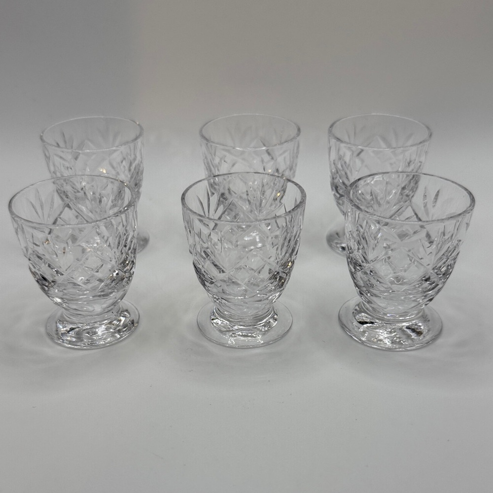 Set of Six Webb & Corbett Crystal, Georgian Pattern